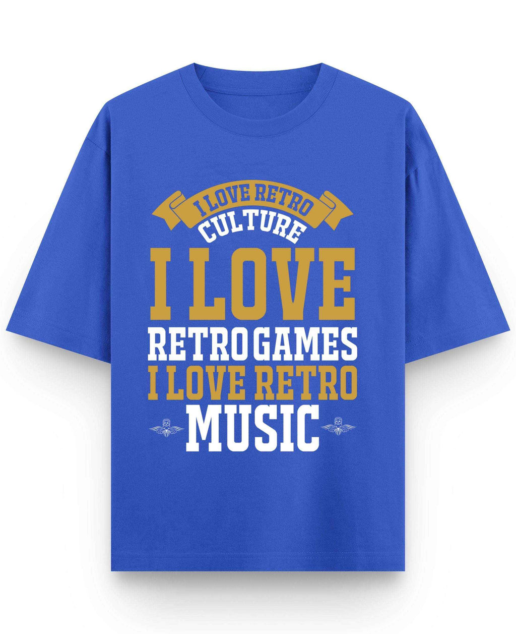Vintage Graphic Royal Blue Oversized T-Shirt