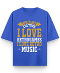 Vintage Graphic Royal Blue Oversized T-Shirt
