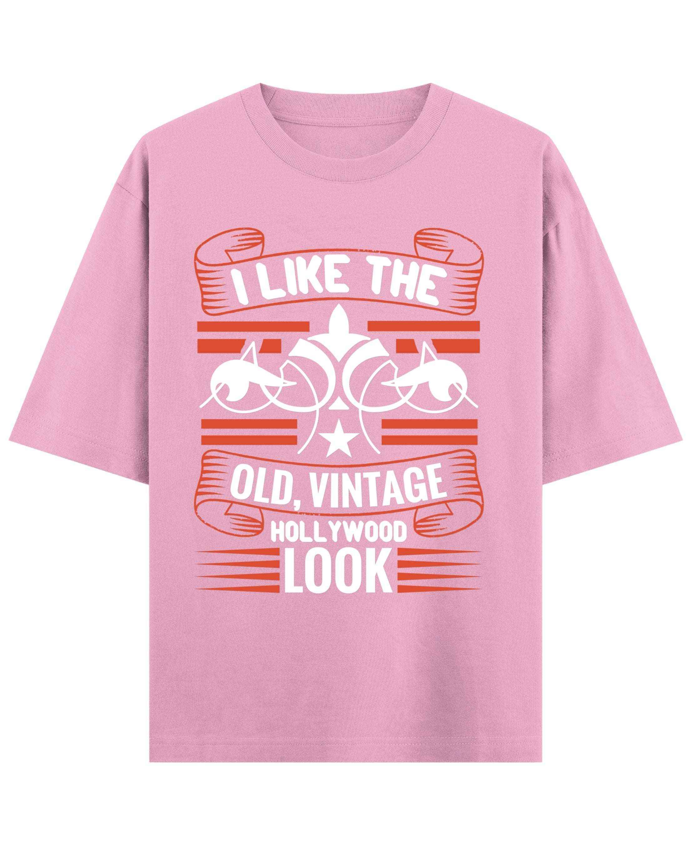 Vintage Graphic Royal Pink Oversized T-Shirt