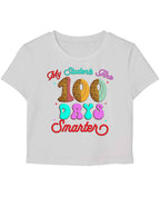 100 Days of School White Baby Tee