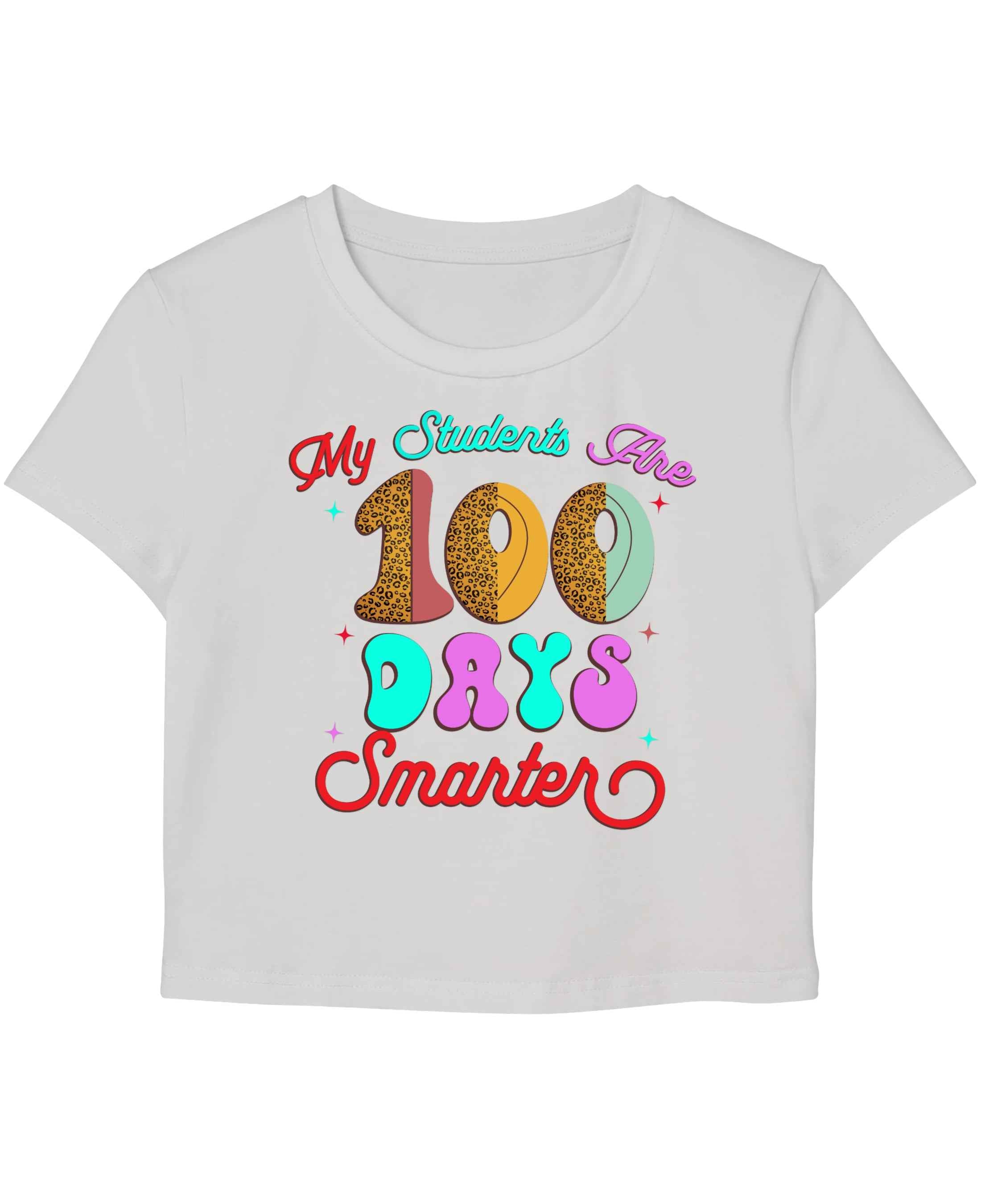 100 Days of School White Baby Tee