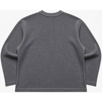 Acidwash Waffle Knit Oversized Full-Sleeve