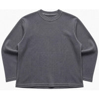 Acidwash Waffle Knit Oversized Full-Sleeve