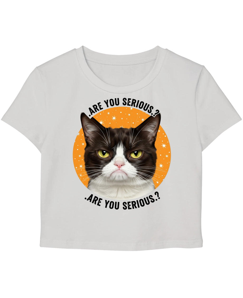 White Baby Tee Front Design