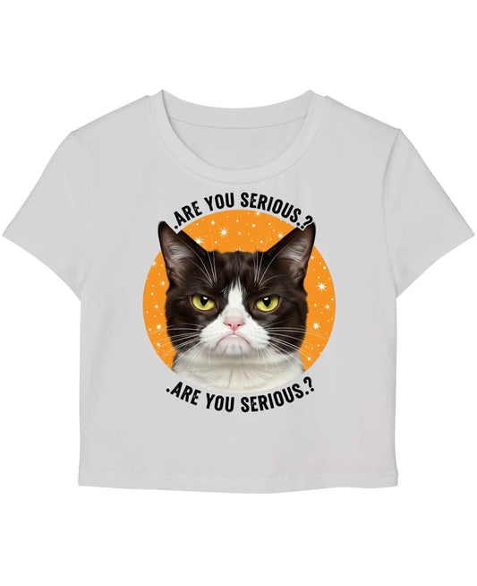 Are You Serious White Baby Tee