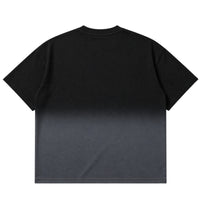 Black Ombré Wash Boxy Fit T-shirt Back Design