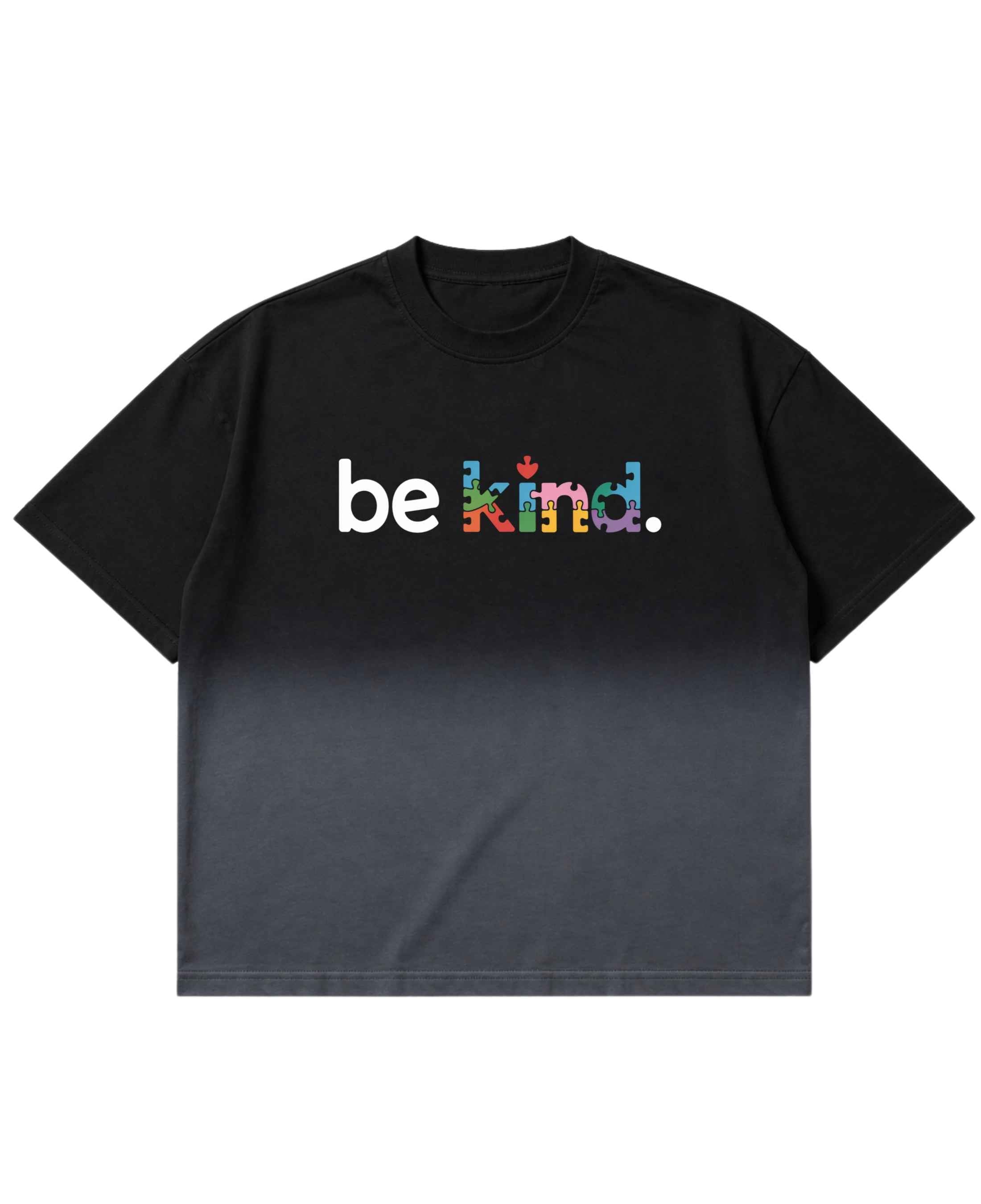 Be Kind Autism Ombré Wash Boxy Fit T-shirt