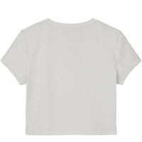 White Baby Tee Back Design