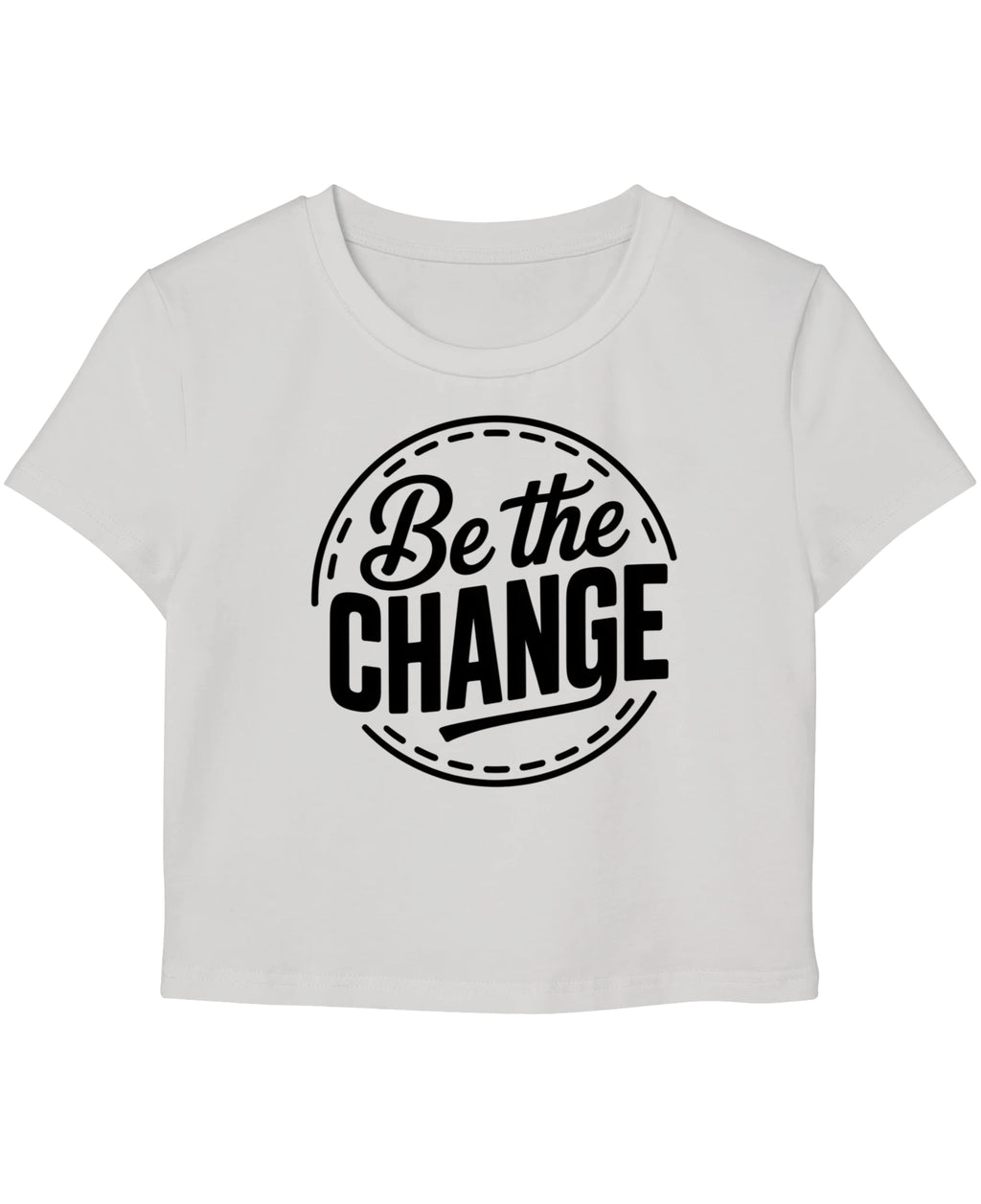 White Baby Tee Front Design
