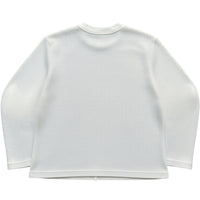 Off-white waffle knit oversized full-sleeve Back Design