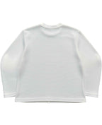 Believe Summer Off-White Waffle Knit Oversized Full-Sleeve