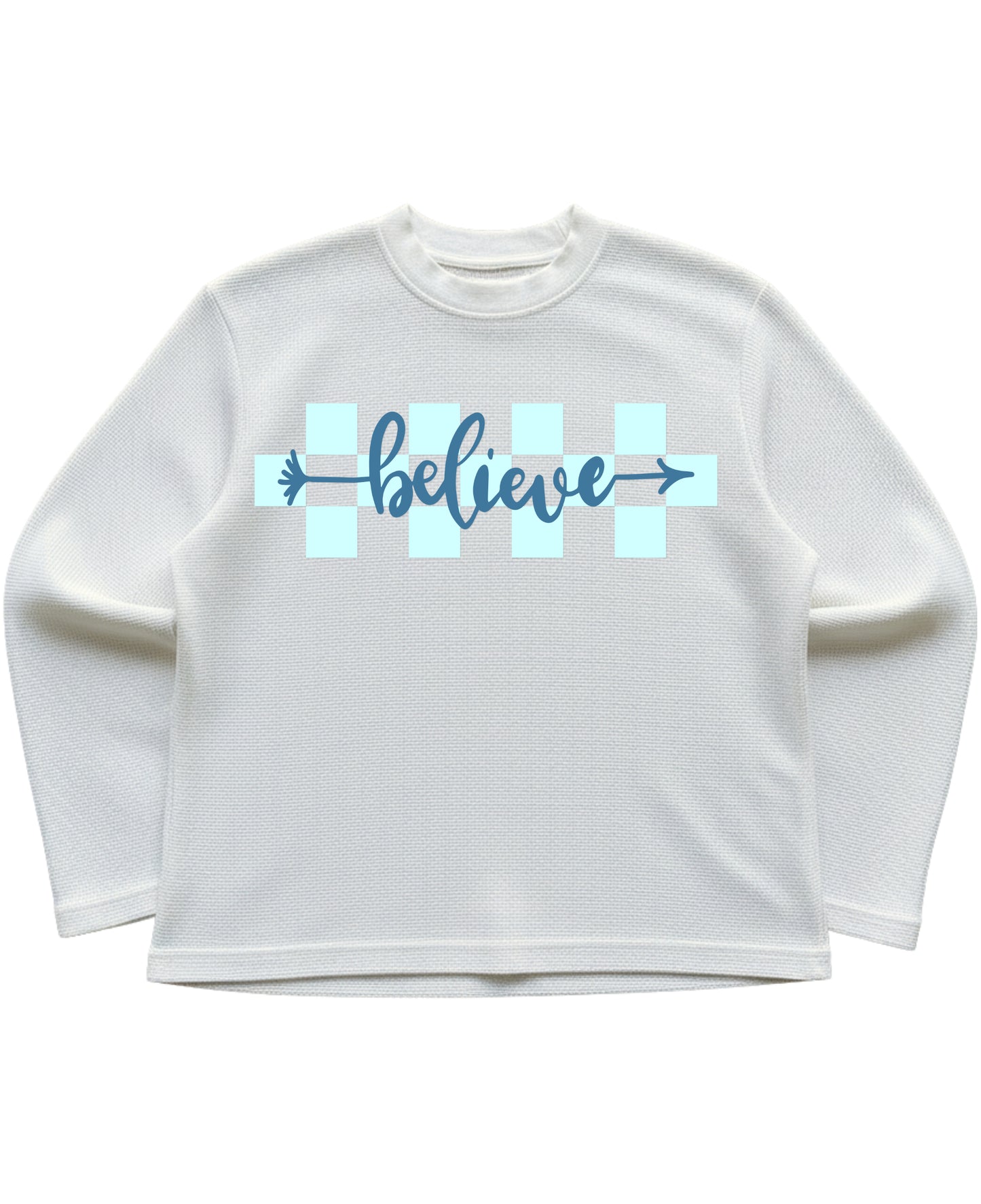 Off-white waffle knit oversized full-sleeve Front Design