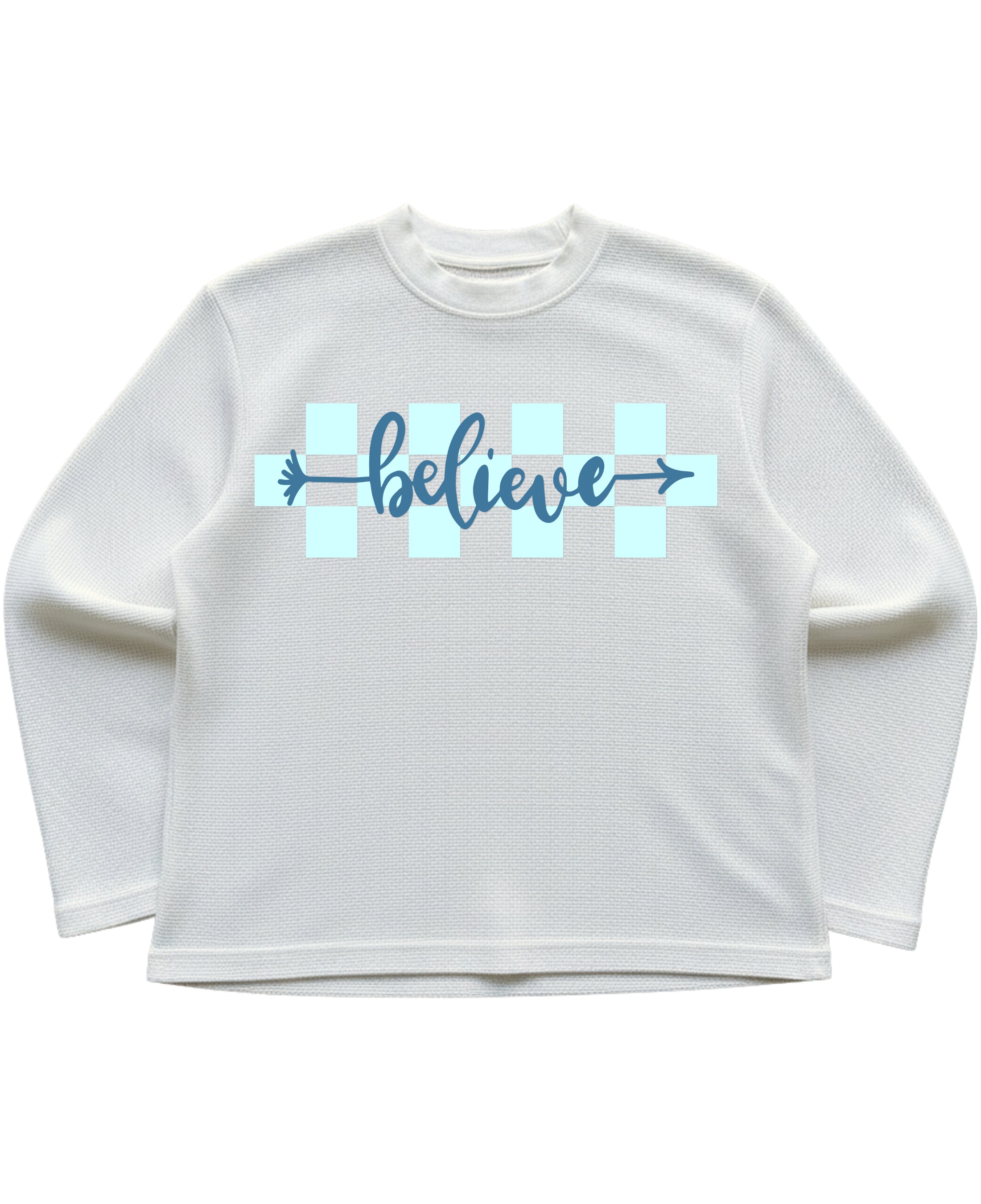 Off-white waffle knit oversized full-sleeve Front Design