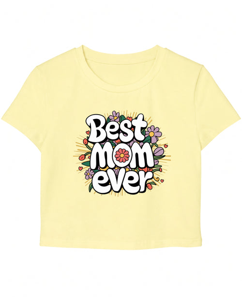 Butter Yellow Baby Tee Front Design