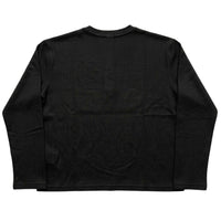 Black Henley waffle knit