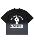Black Ombré Wash Boxy Fit T-shirt Front Design