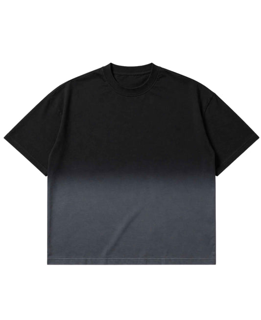 Black Ombré Wash Boxy Fit T-shirt