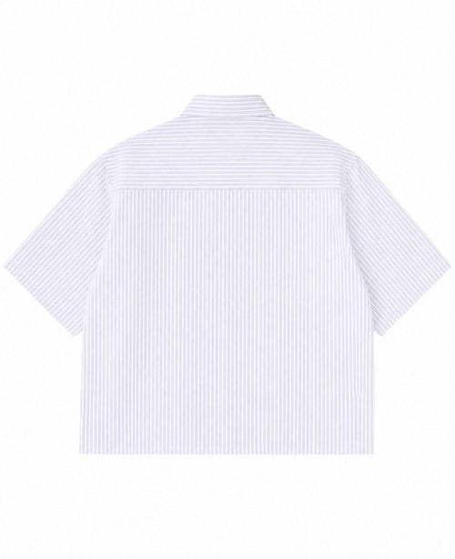 Blue Striped Oxford Boxy Shirt