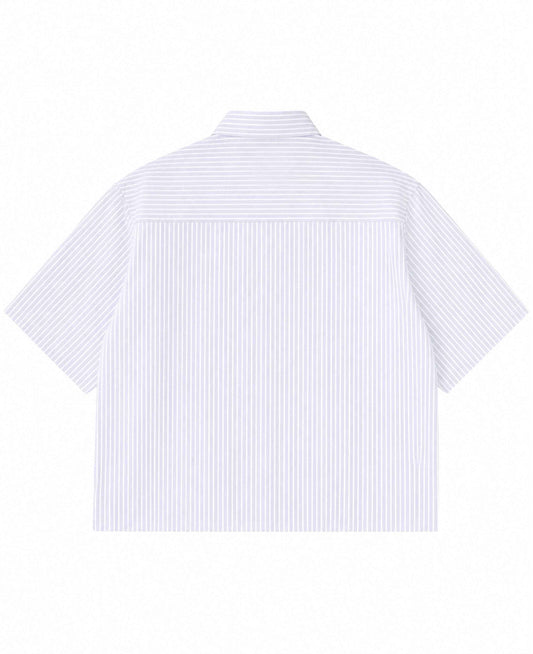 Blue Striped Oxford Boxy Shirt