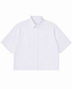 Blue Striped Oxford Boxy Shirt