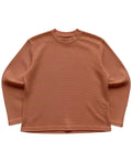Brown Waffle Knit Oversized Full-Sleeve