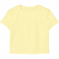 Butter Yellow Baby Tee Front Design