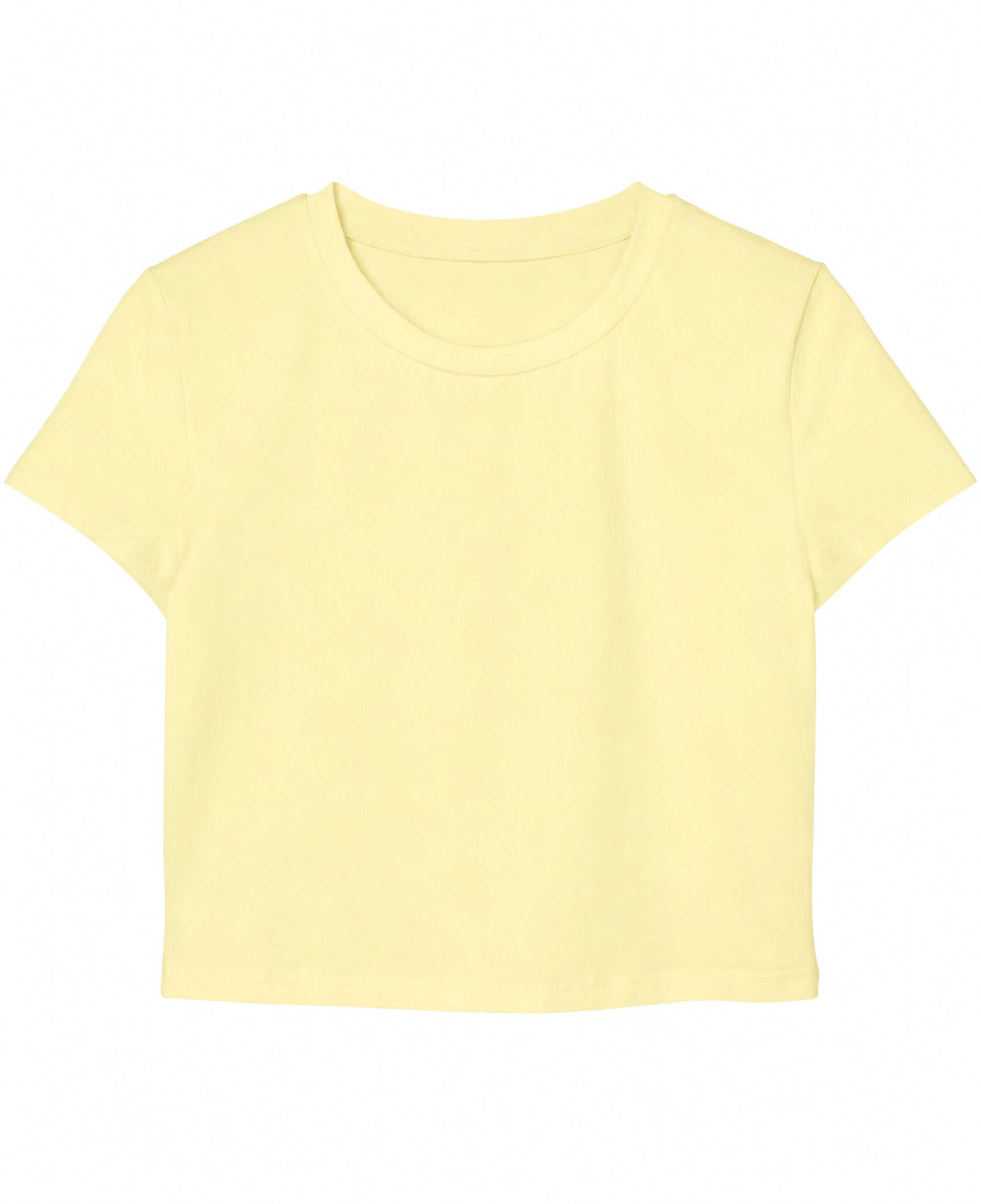 Butter Yellow Baby Tee Front Design
