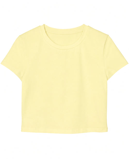 Butter Yellow Baby Tee Front Design