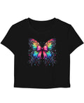 Butterfly With Bow Black Baby Tee