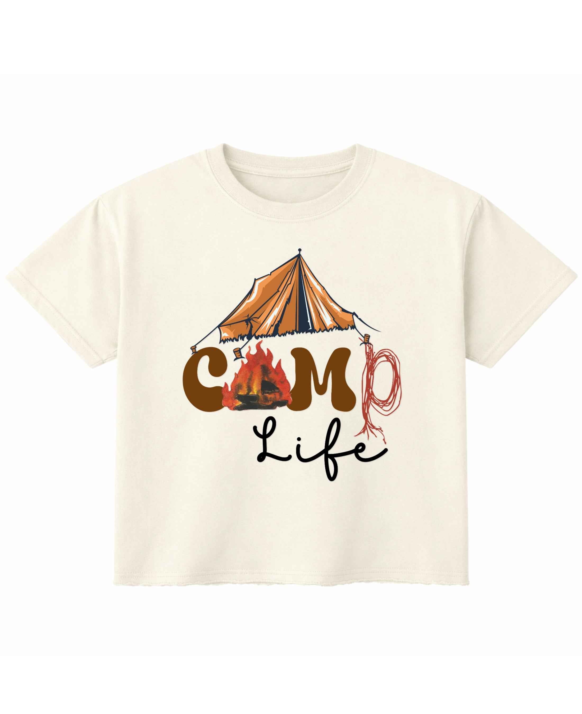 Camp Life Off White Boxy Fit T-shirt