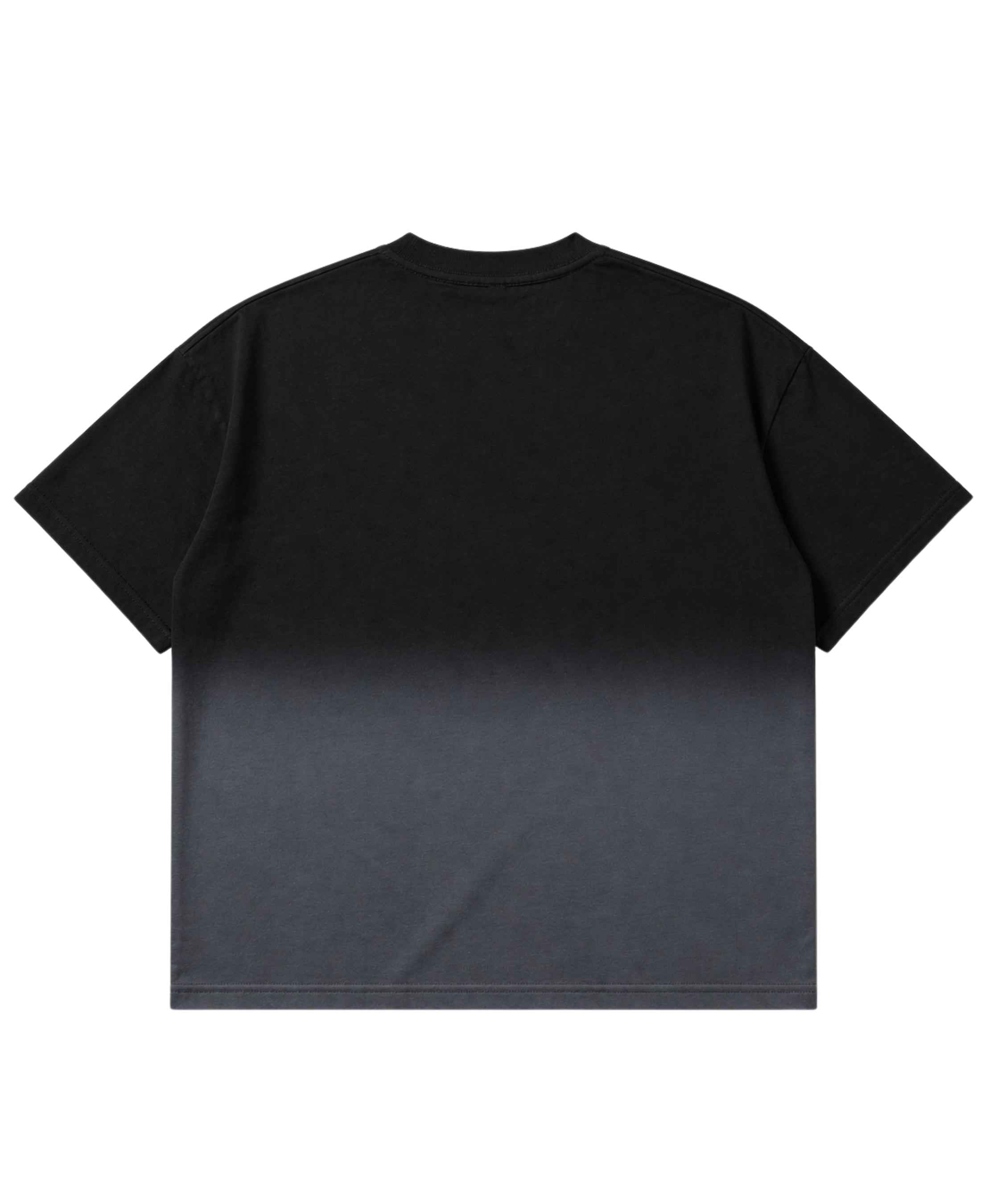 Camping Graphic Black Ombré Wash Boxy Fit T-shirt