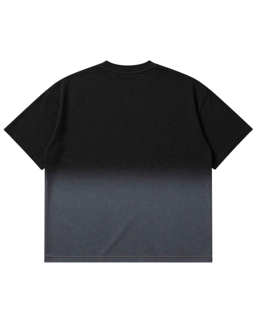 Camping Graphic Black Ombré Wash Boxy Fit T-shirt