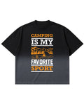 Black Ombré Wash Boxy Fit T-shirt Front Design