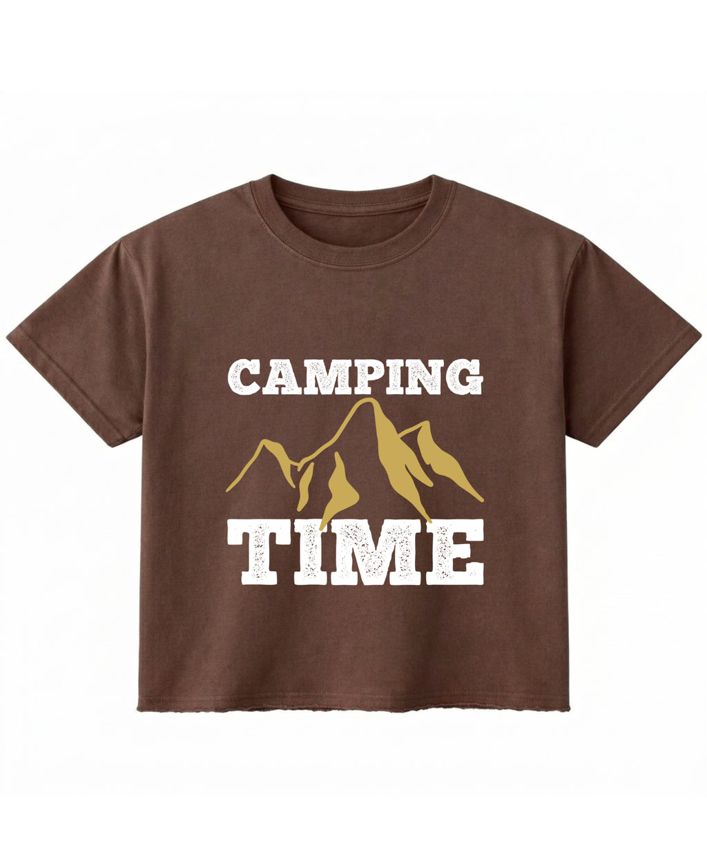 Brown Boxy Fit T-shirt Front Design