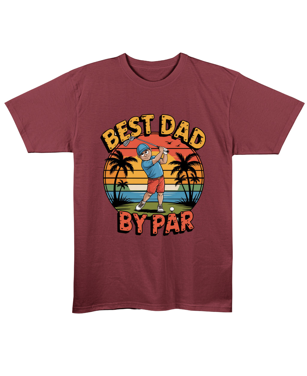 Maroon Regular Fit T-shirt Front Design