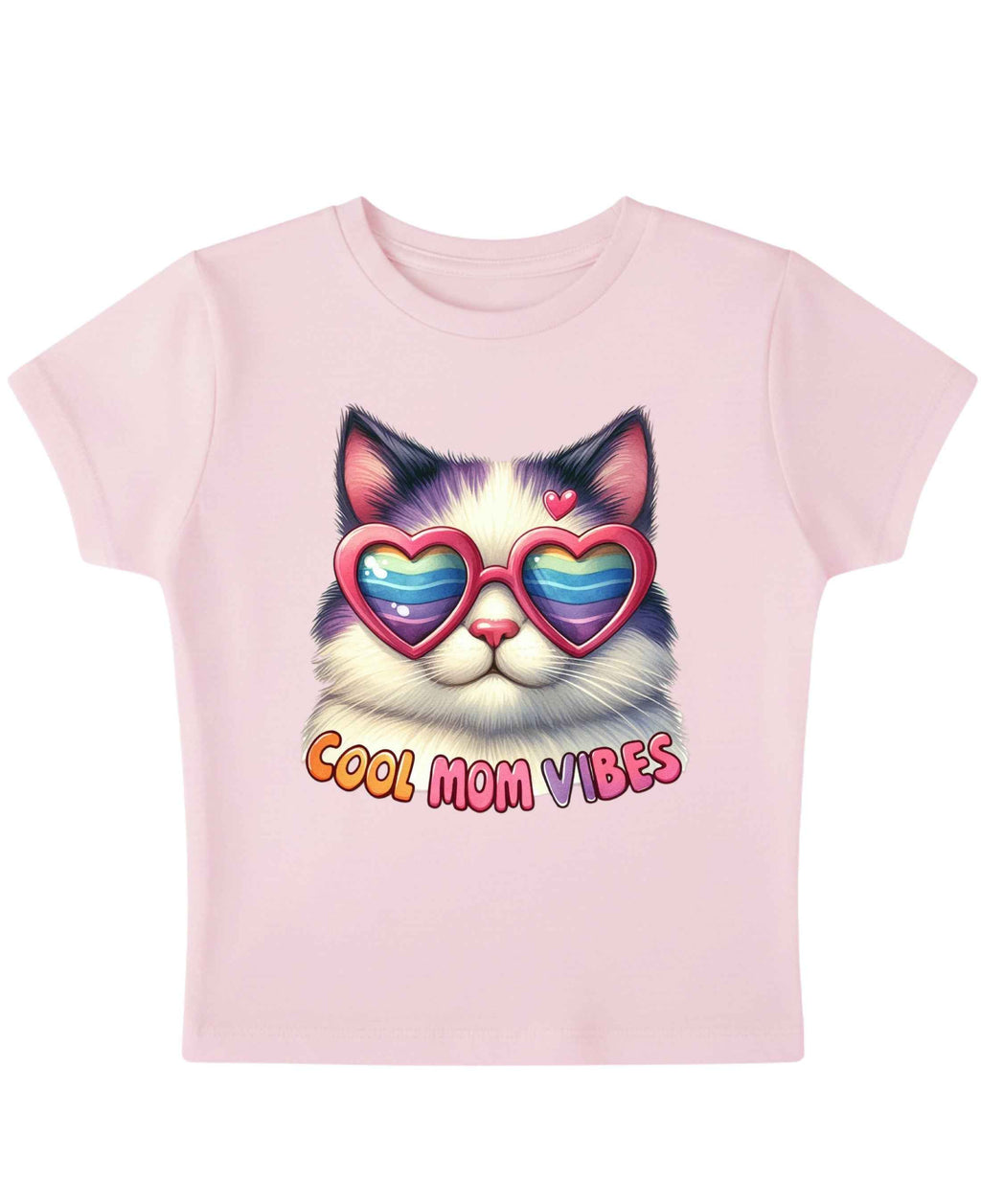 Cool Mom Vibes Pink Baby Tee