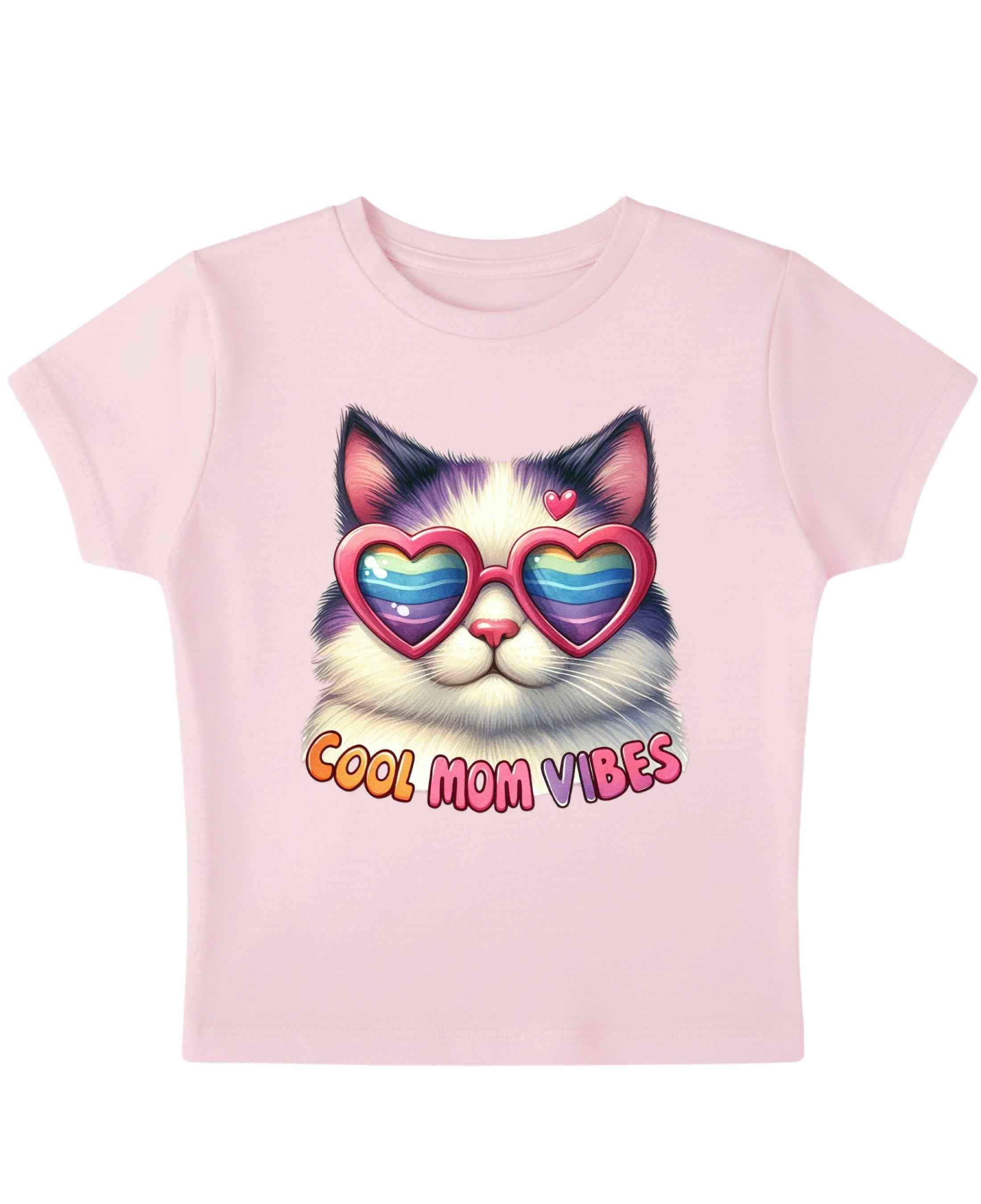 Cool Mom Vibes Pink Baby Tee