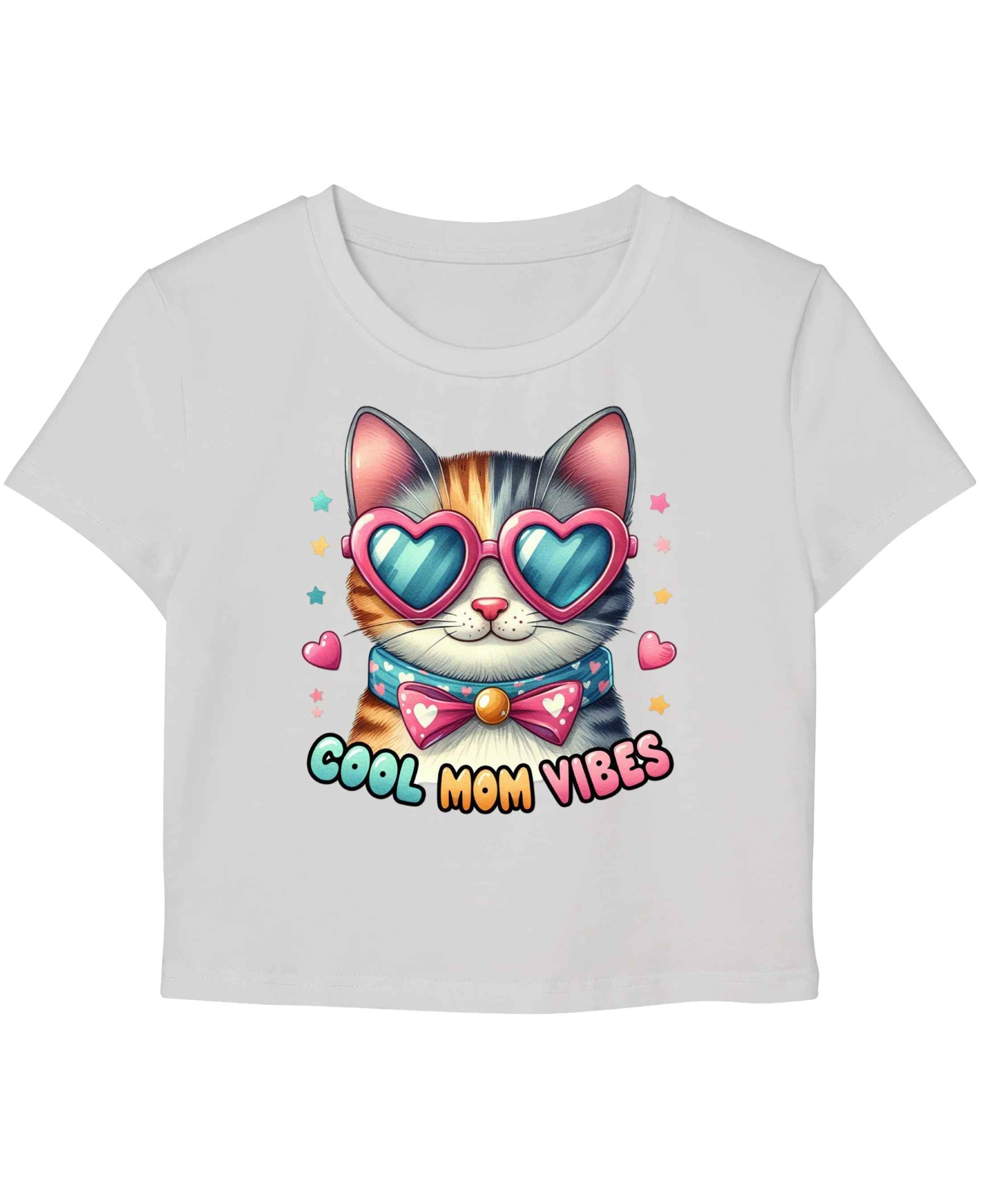 Cool Mom Vibes White Baby Tee
