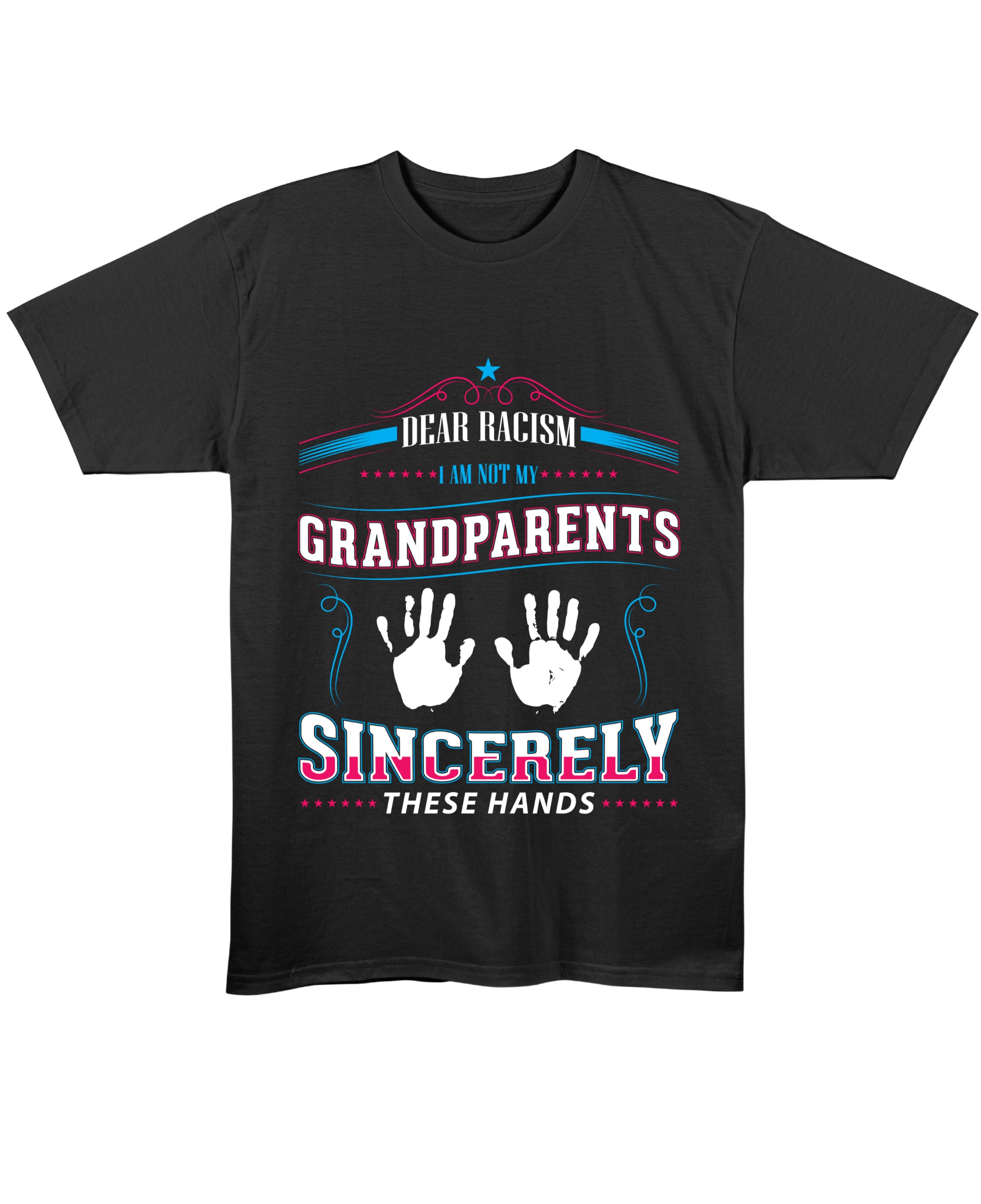Black Regular Fit T-shirt Front Design