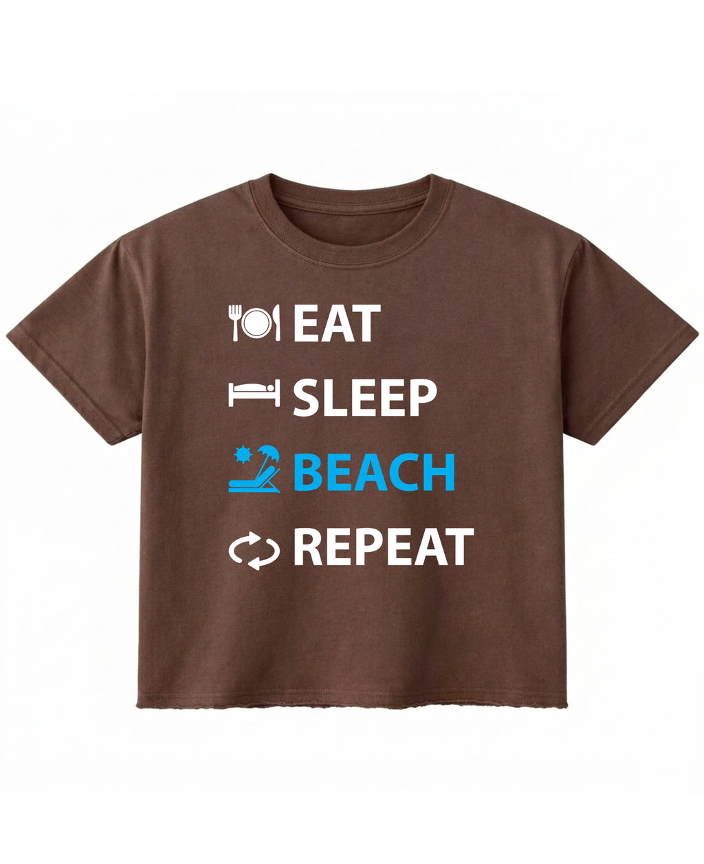 Brown Boxy Fit T-shirt Front Design