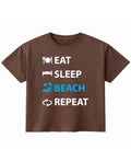 Brown Boxy Fit T-shirt Front Design