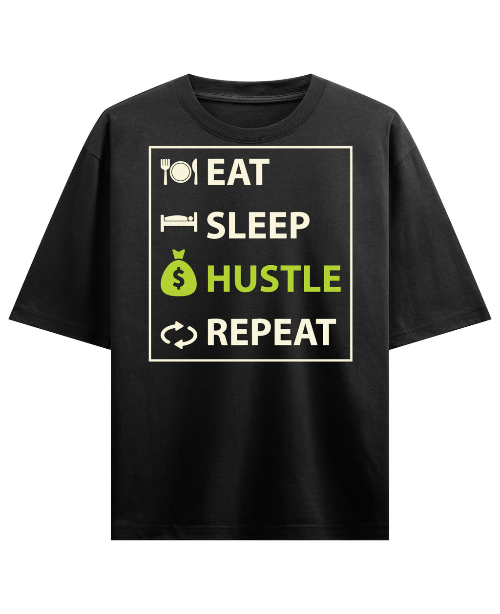 Black Oversized T-shirt Front Design