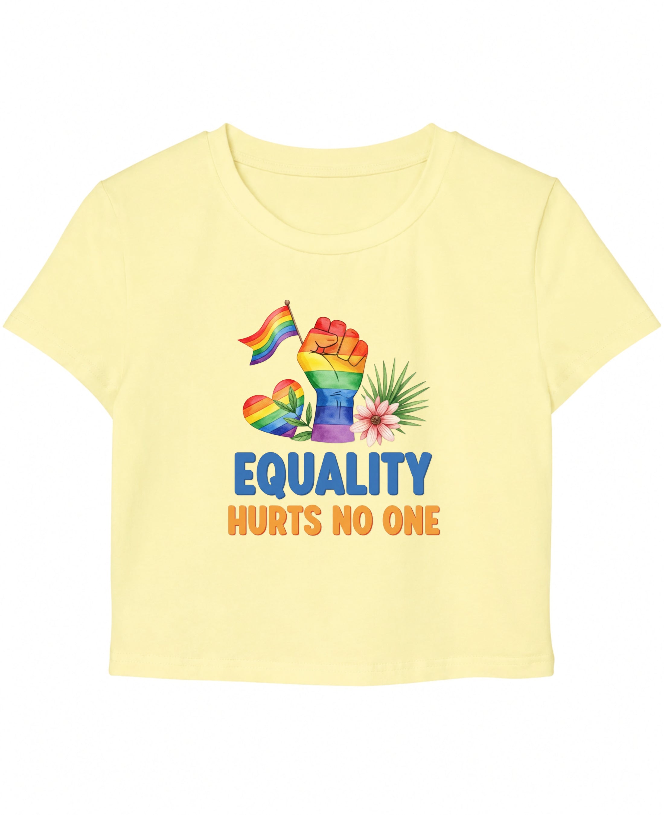 Butter Yellow Baby Tee Front Design