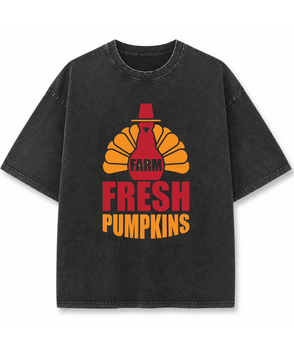 Vintage Fade Wash Oversized T-shirt Front Design