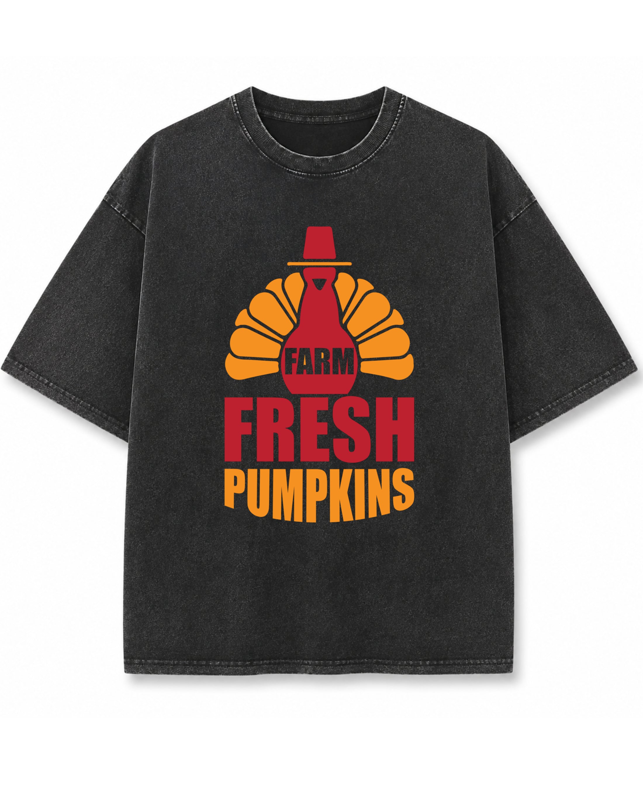 Vintage Fade Wash Oversized T-shirt Front Design