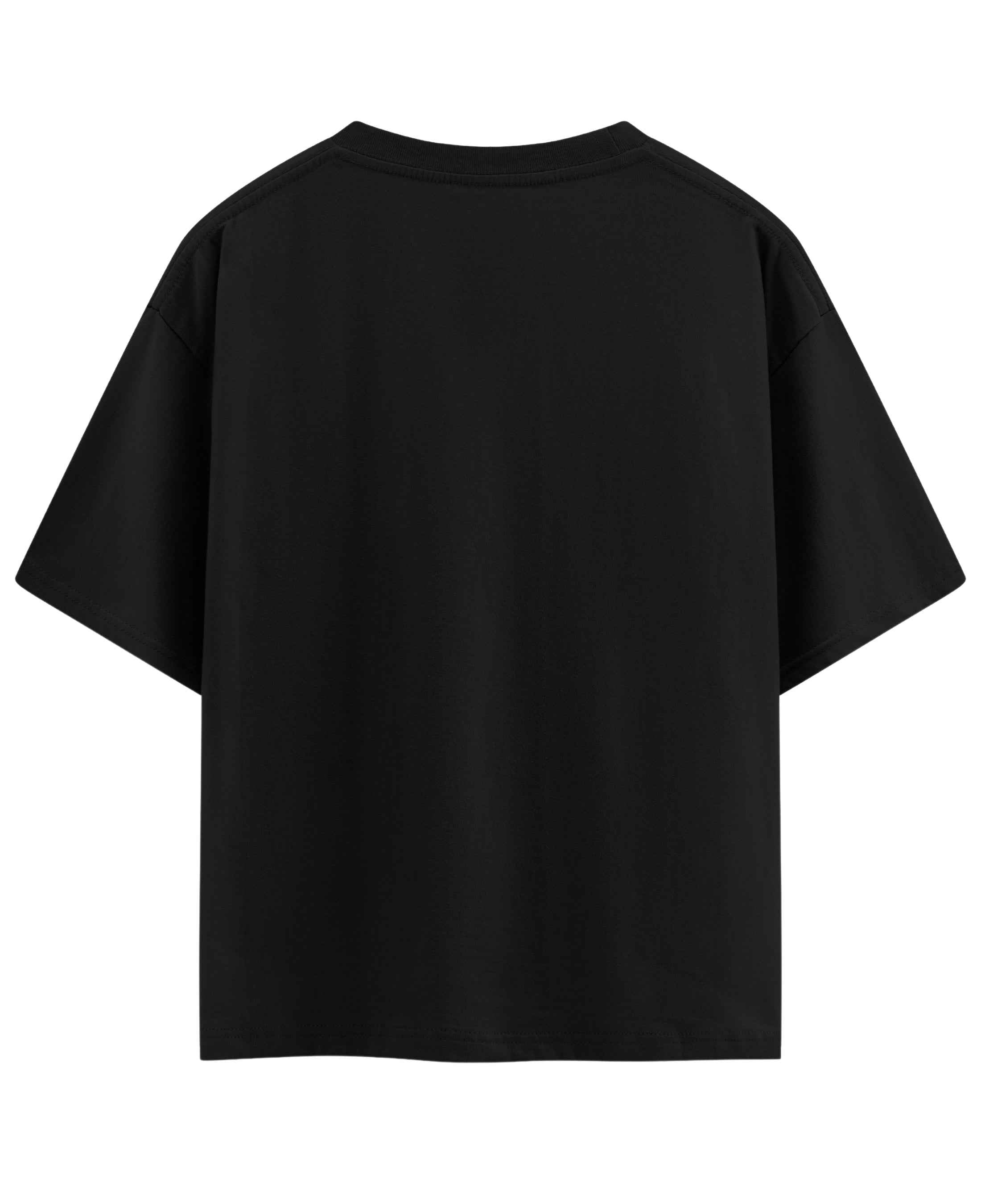 Funny Quotes Black Oversized Cotton T-Shirt