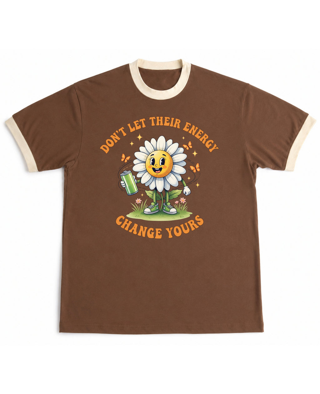 Mousse & Cream Ringer tee Front Design
