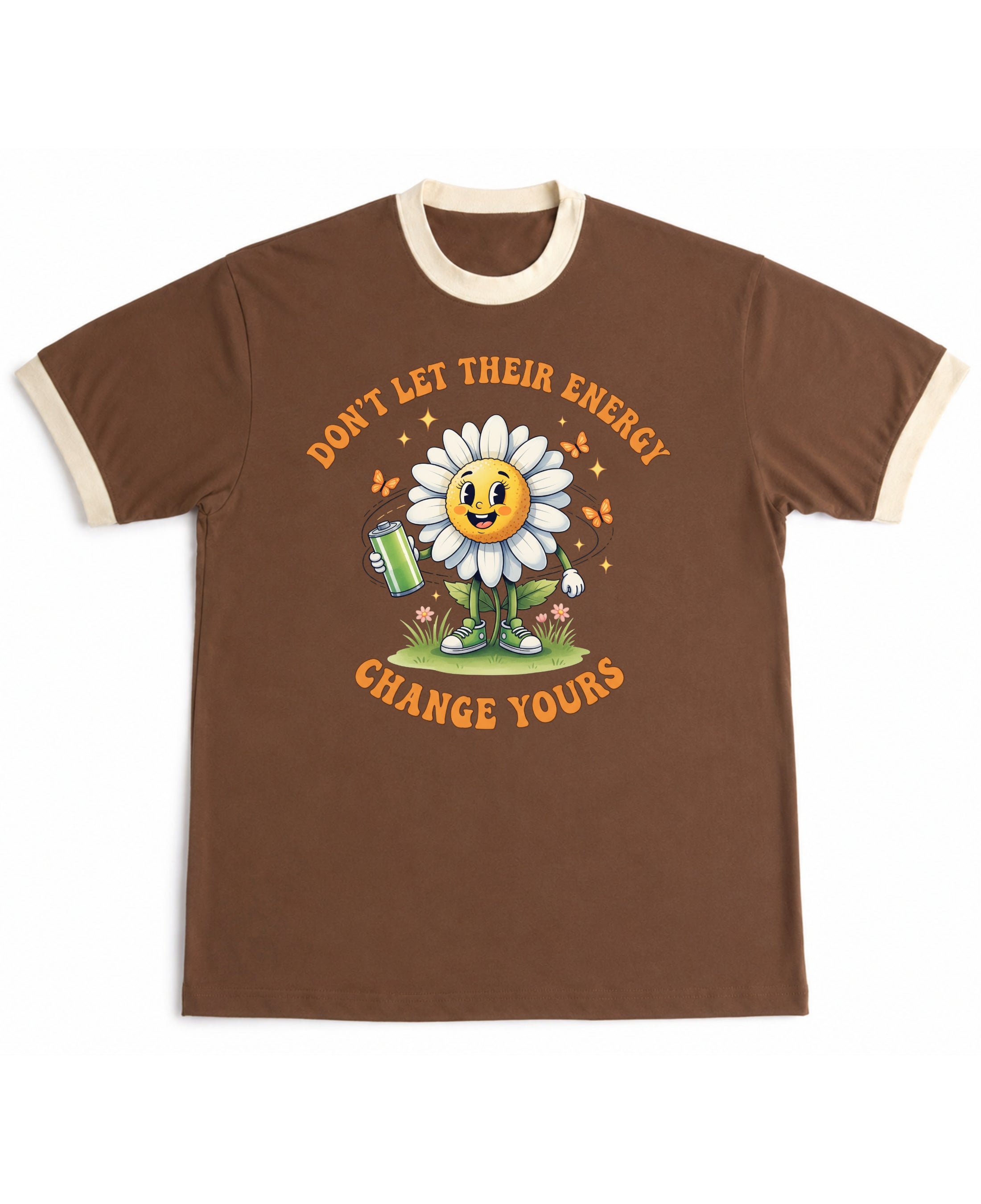 Mousse & Cream Ringer tee Front Design