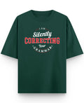 Bottle Green Oversized T-Shirt Front Design