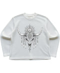 Off-white waffle knit oversized full-sleeve Front Design